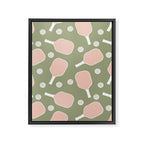 Preppy Pink Pickleball Framed Canvas Print Gallery Image 8