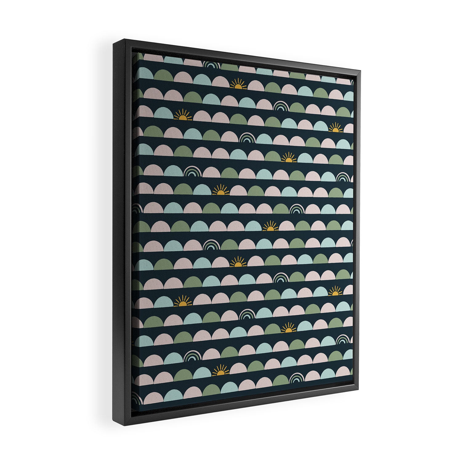 Rainbow Hillside Framed Canvas Print Gallery Image 2