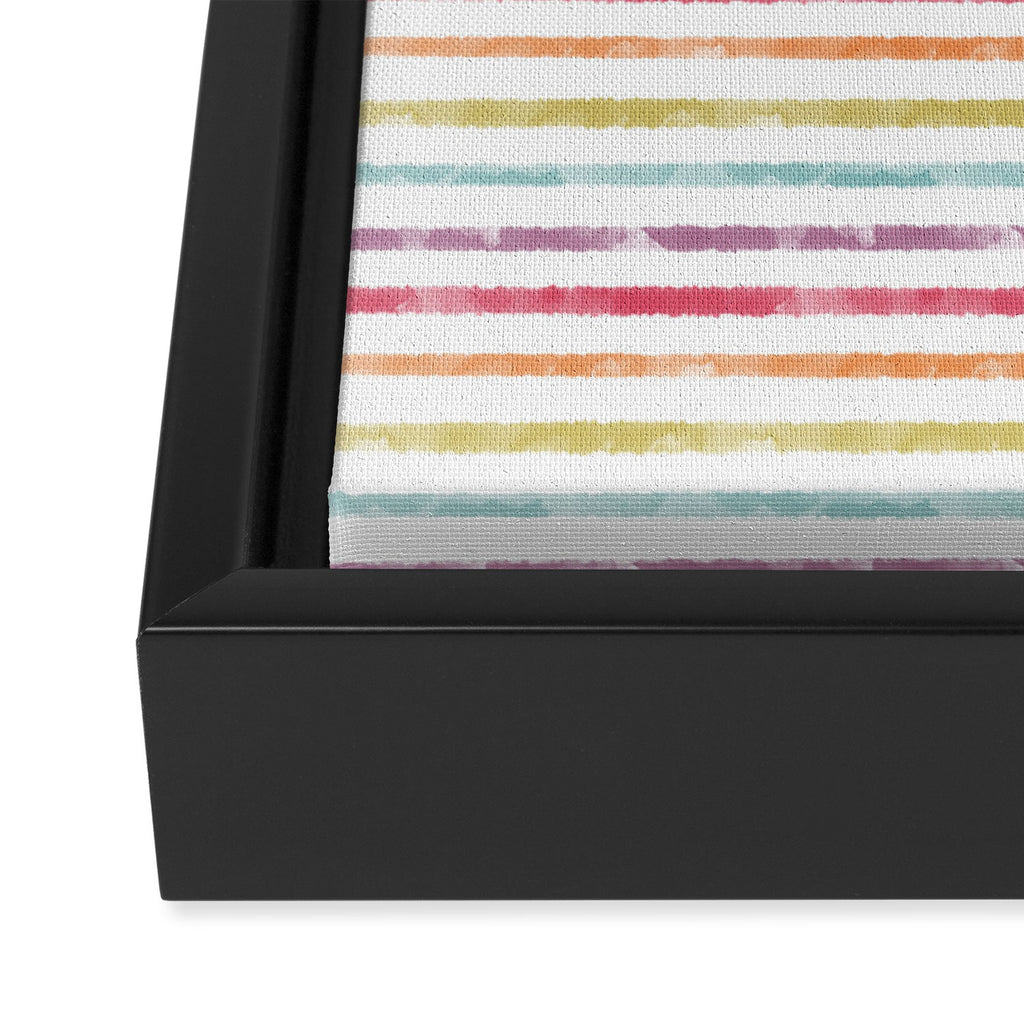 Rainbow Stripes Framed Canvas Print Gallery Image 3