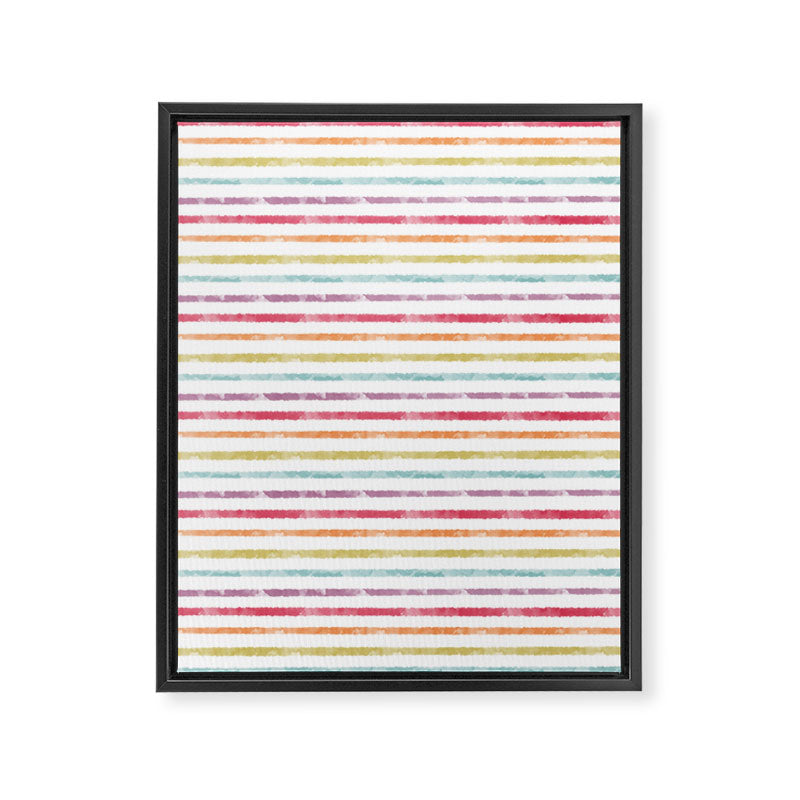 Rainbow Stripes Framed Canvas Print Gallery Image 6