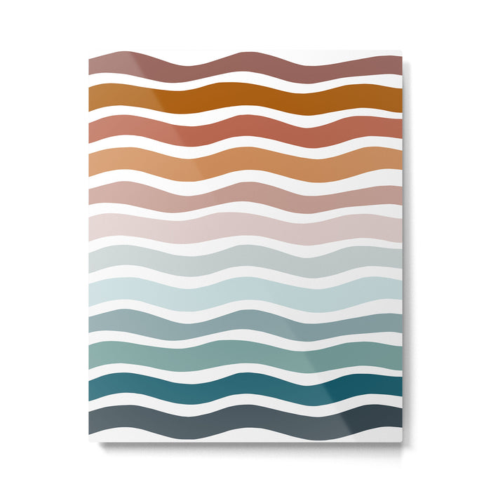 Rainbow Waves Metal Print Gallery Image 1