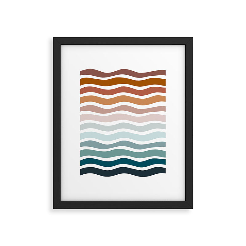Rainbow Waves Framed Art Print Gallery Image 6