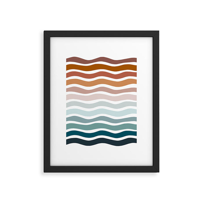 Rainbow Waves Framed Art Print Gallery Image 1