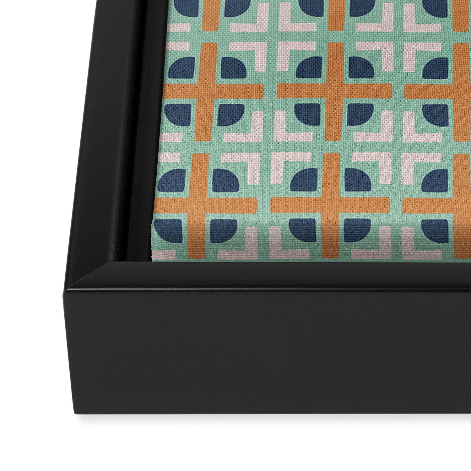Retro Tile Framed Canvas Print Gallery Image 3