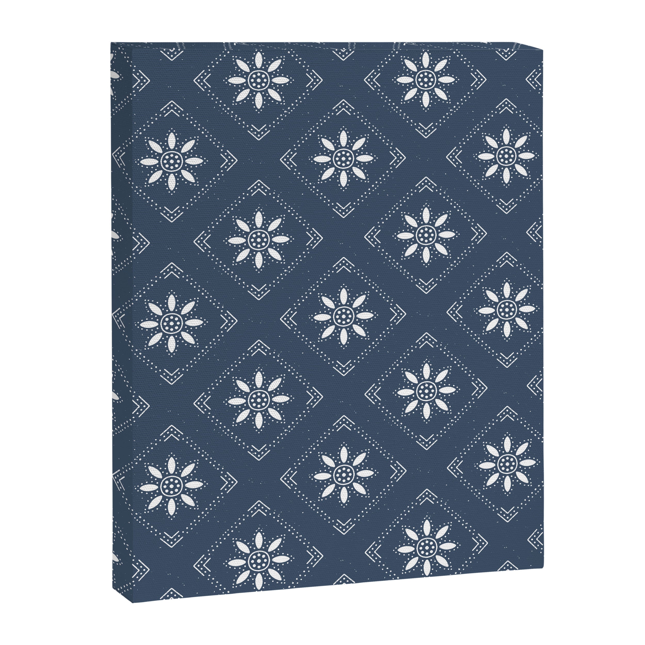 Scandinavian Classic Blue Squares Canvas Print Gallery Image 8
