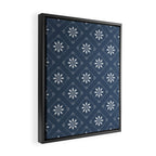 Scandinavian Classic Blue Squares Framed Canvas Print Gallery Image 2