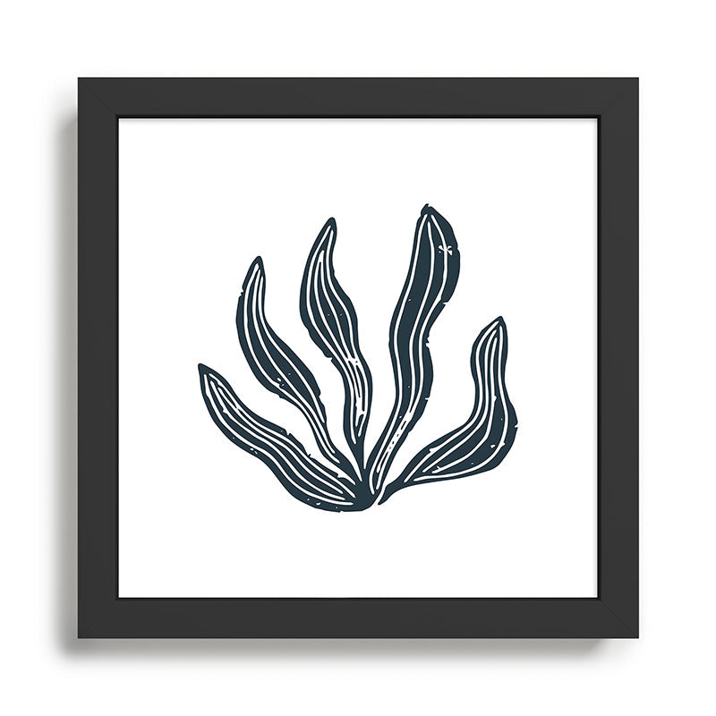 Sea Grass . Navy Framed Art Print Gallery Image 1