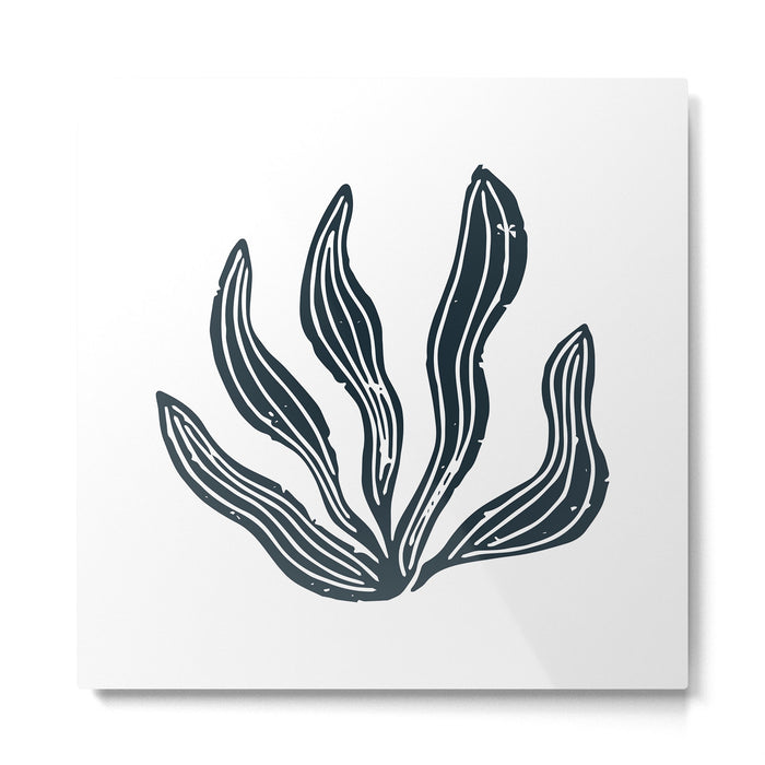 Sea Grass . Navy Metal Print Gallery Image 1