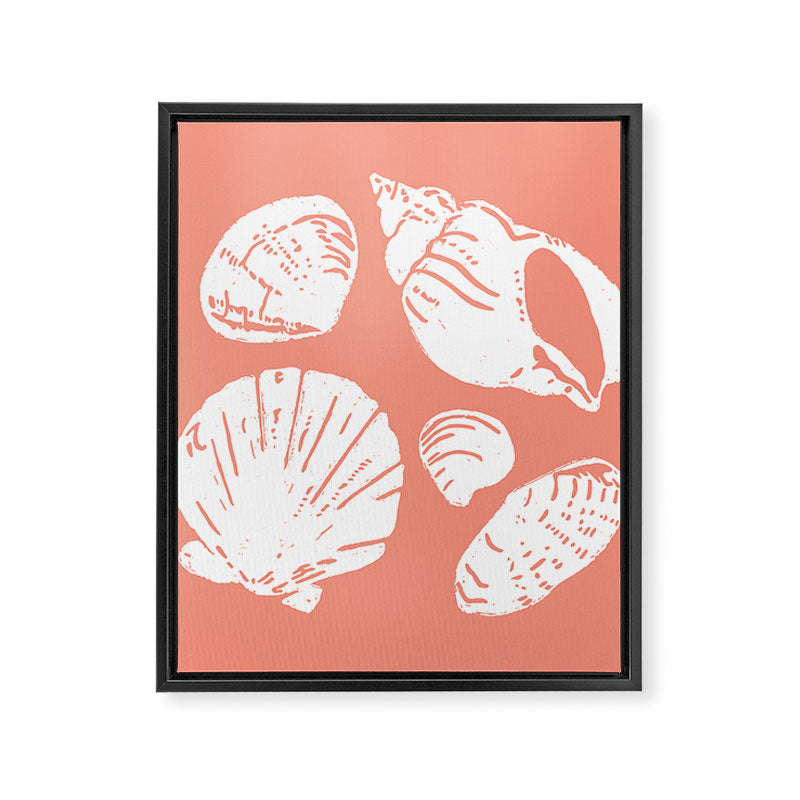 Shells . Coral Framed Canvas Print Gallery Image 8
