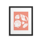 Shells . Coral Framed Art Print Gallery Image 6