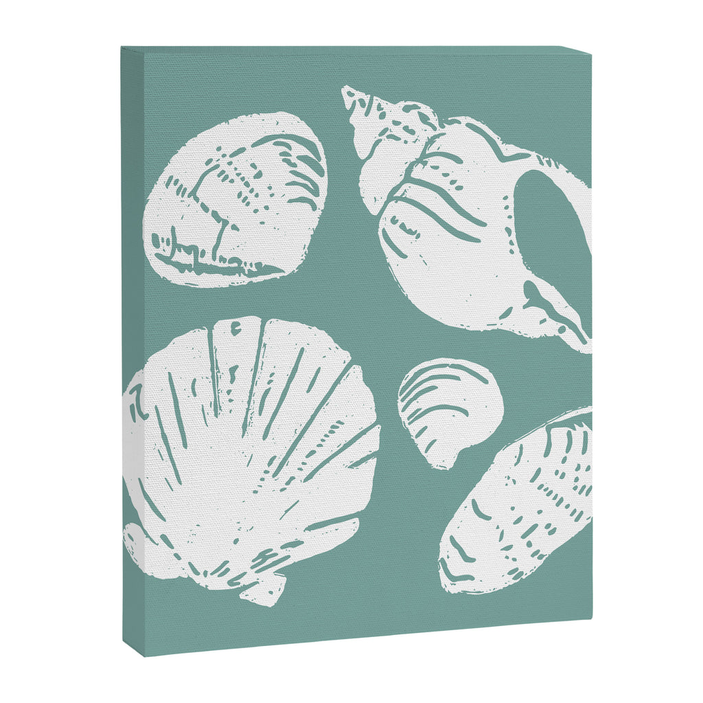Shells . Teal Canvas Print Gallery Image 8