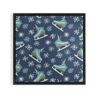 Snowy Ice Skates Framed Canvas Print Gallery Image 3