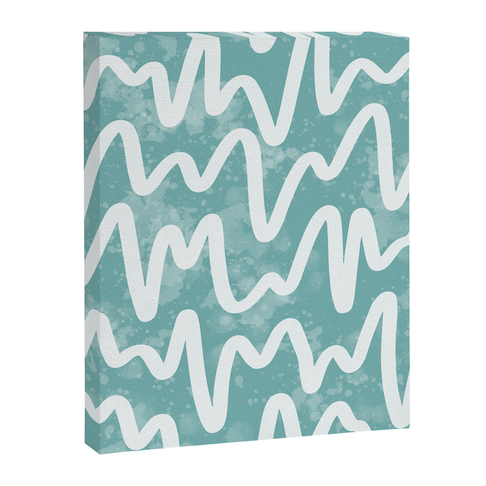 Squiggles . Turquoise Canvas Print Gallery Image 1