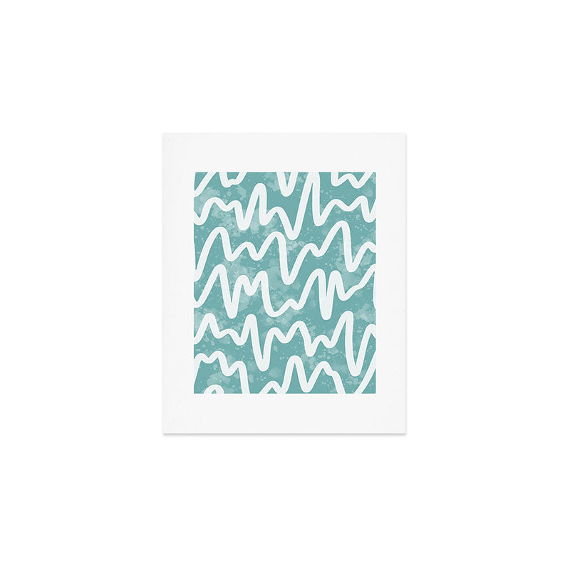 Squiggles . Turquoise Art Print Gallery Image 1