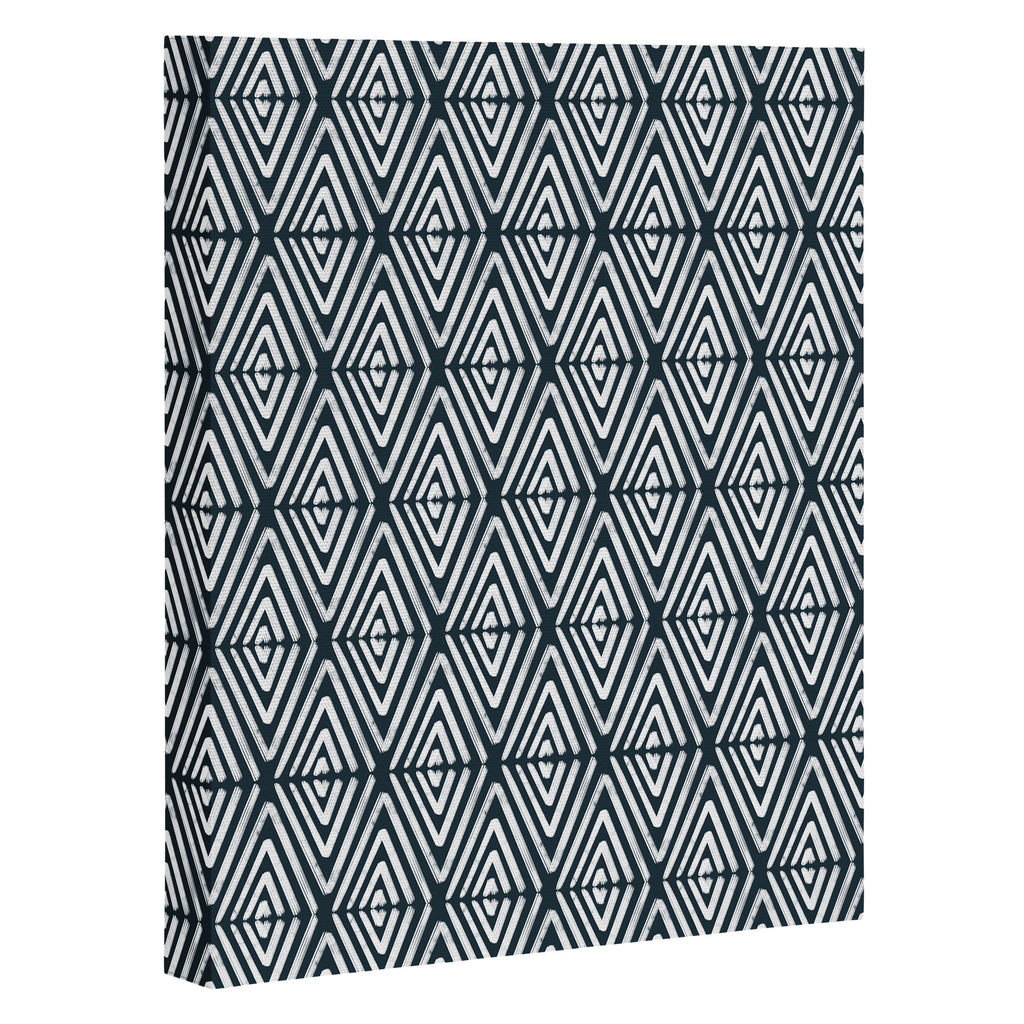 Stacked Arrows Navy and White Canvas Print Gallery Image 3