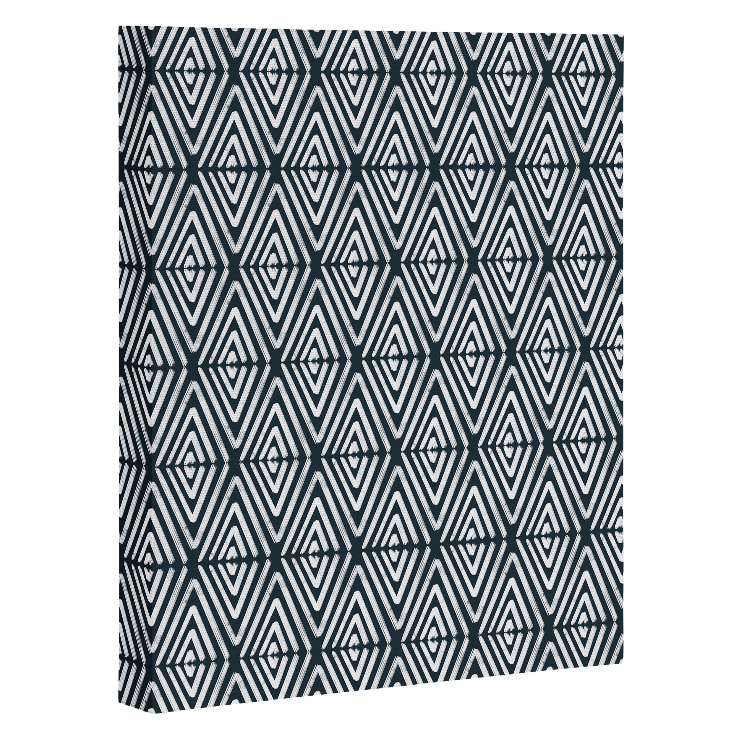 Stacked Arrows Navy and White Canvas Print Gallery Image 3