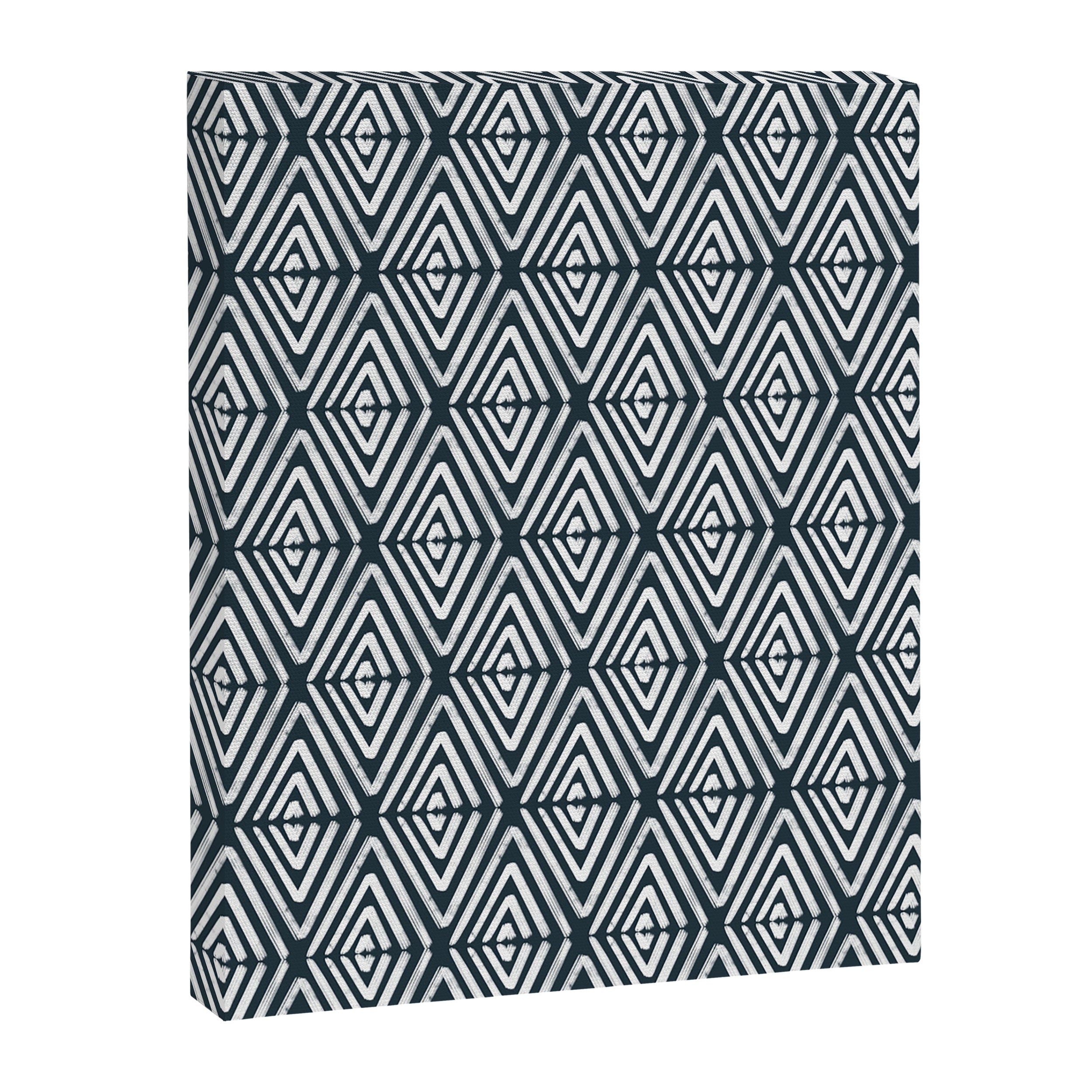 Stacked Arrows Navy and White Canvas Print Gallery Image 6