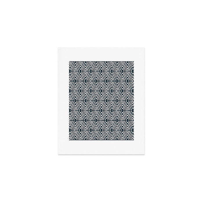 Stacked Arrows Navy and White Art Print Gallery Image 1