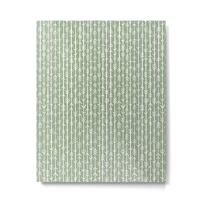 Stacked Arrows . Sage Green Metal Print Gallery Image 1
