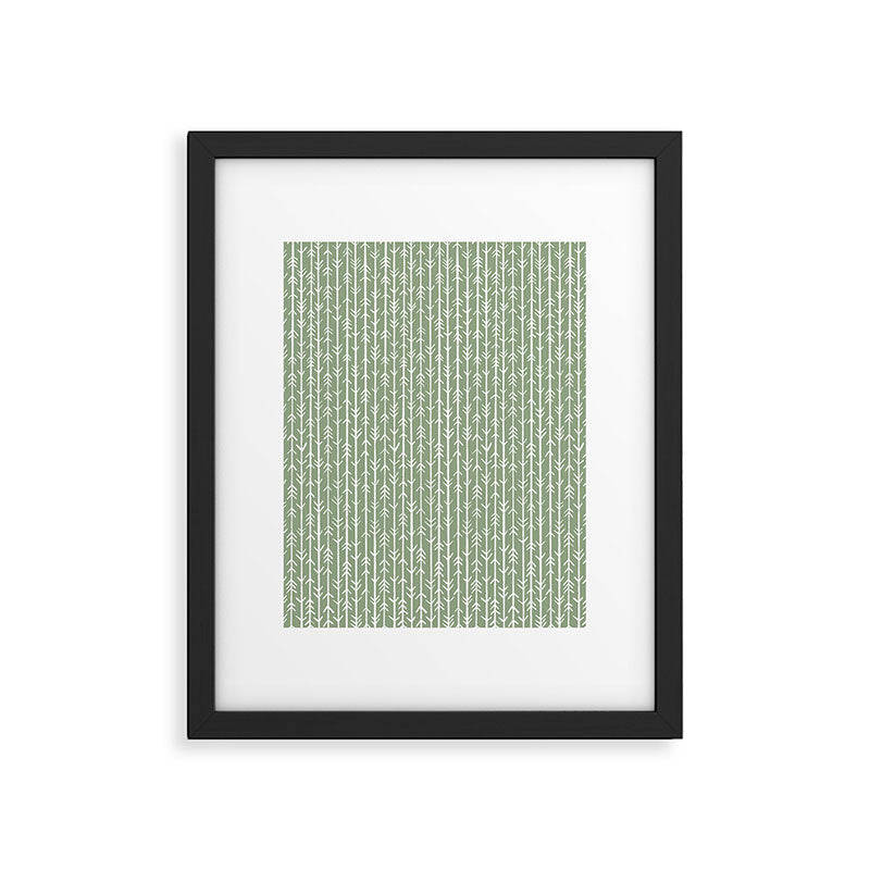 Stacked Arrows . Sage Green Framed Art Print Gallery Image 6