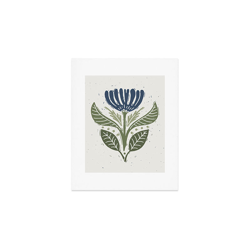 Stamped Floral Art Print Gallery Image 1