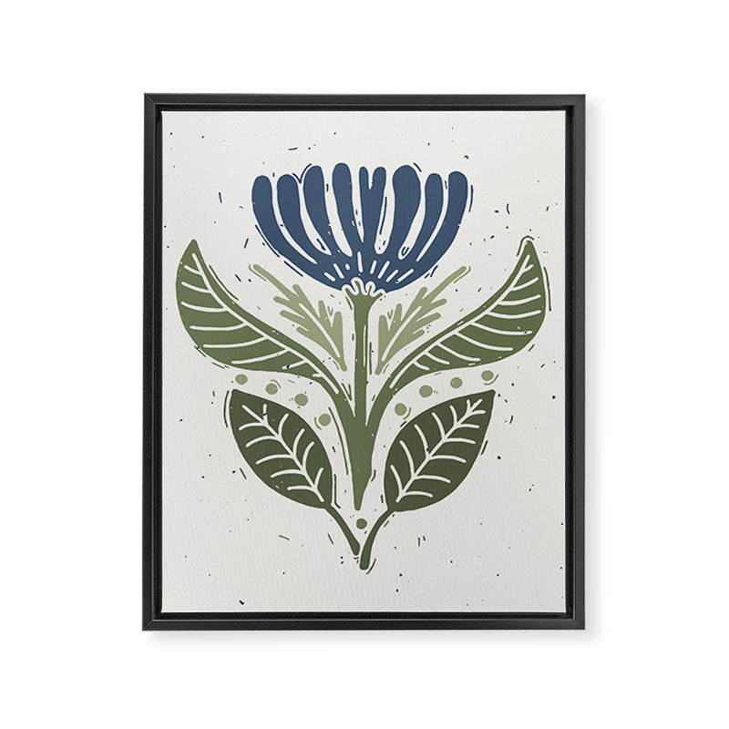 Stamped Floral Framed Canvas Print Gallery Image 8