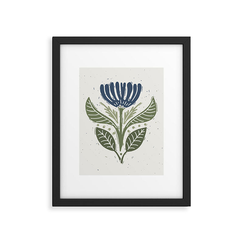 Stamped Floral Framed Art Print Gallery Image 6