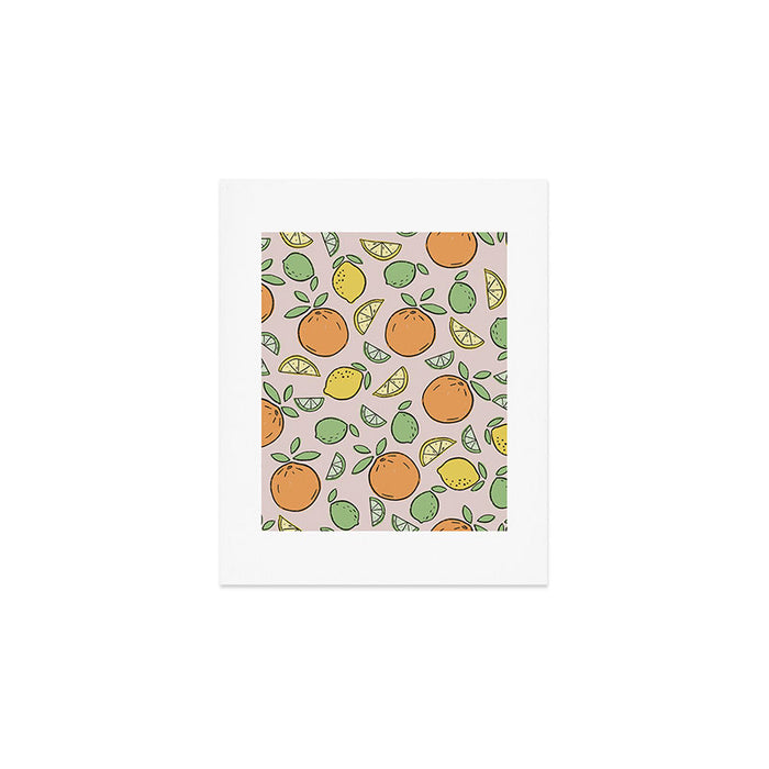 Summer Citrus in Pink Art Print Gallery Image 1