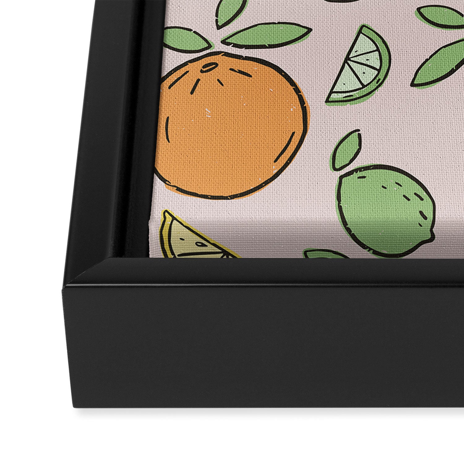 Summer Citrus in Pink Framed Canvas Print Gallery Image 3