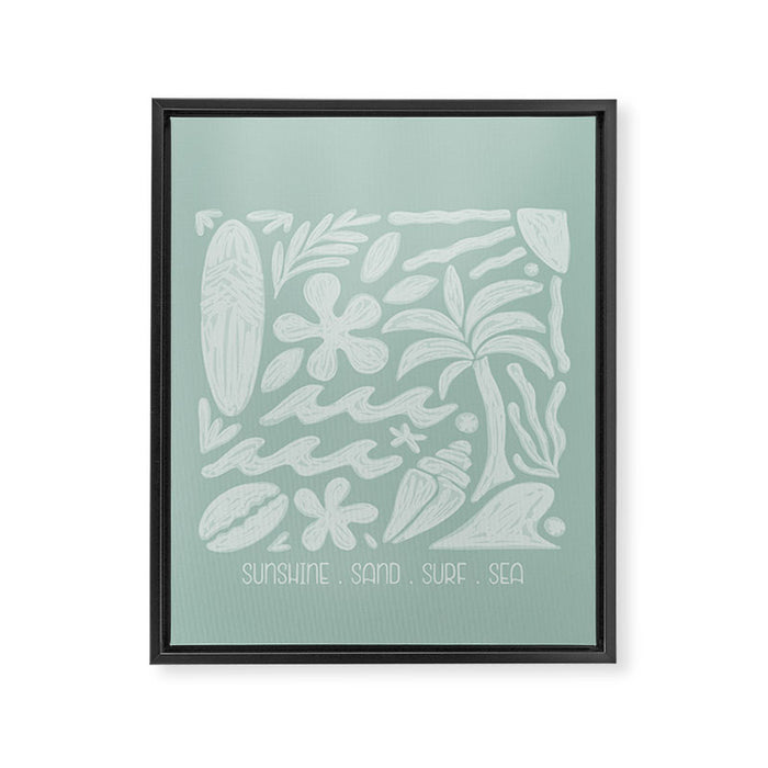 Sunshine and Surf Framed Canvas Print Gallery Image 1