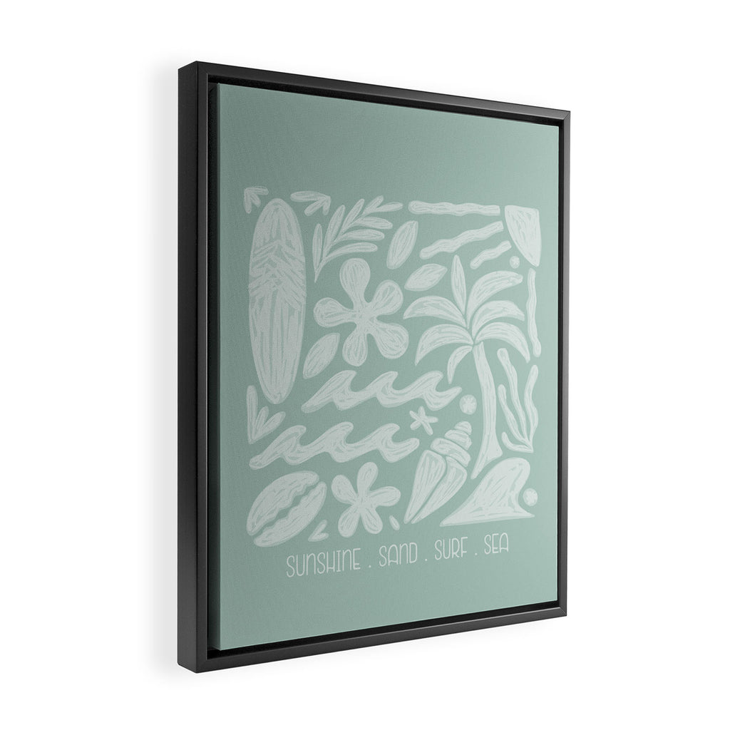 Sunshine and Surf Framed Canvas Print Gallery Image 2