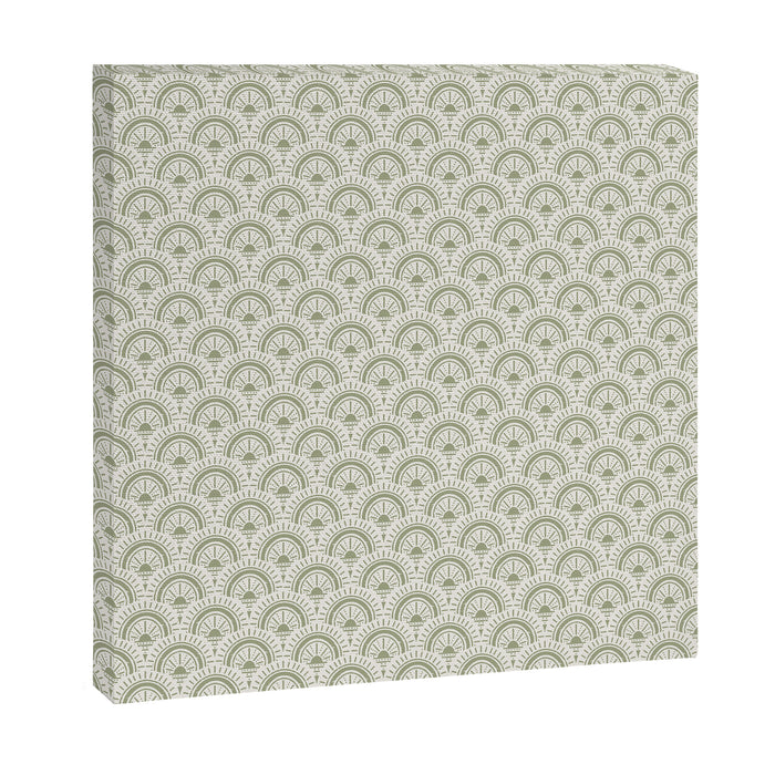 Surfside Deco . Lush Green on Neutral Canvas Print Gallery Image 1