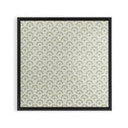 Surfside Deco . Lush Green on Neutral Framed Canvas Print Gallery Image 3