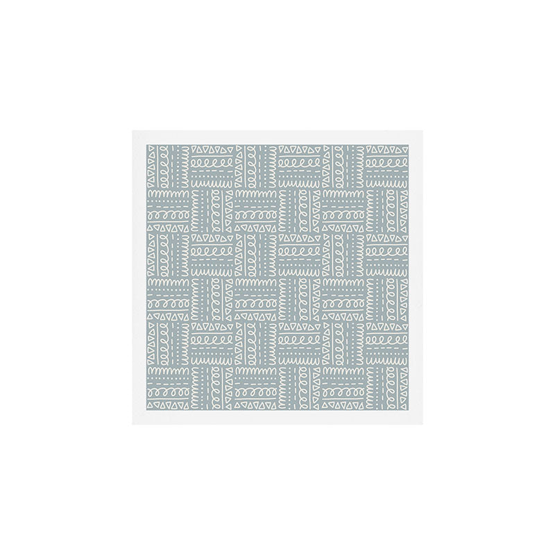 Sweet Doodle Squares . Coastal Blue Art Print Gallery Image 1