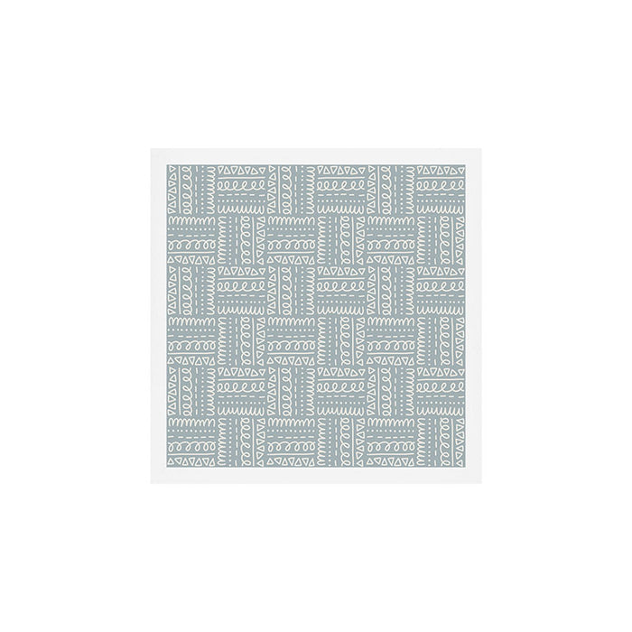 Sweet Doodle Squares . Coastal Blue Art Print Gallery Image 1