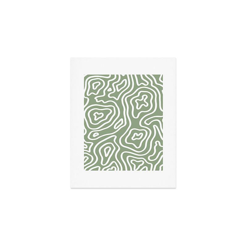 Topographic Abstract | Sage Art Print Gallery Image 1
