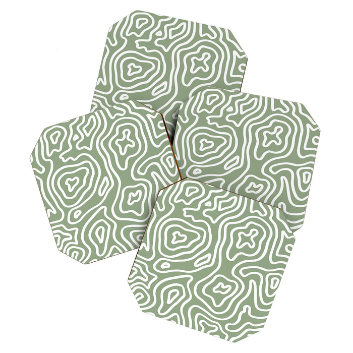 Topographic Abstract | Sage Coaster Gallery Image 1