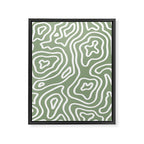 Topographic Abstract | Sage Framed Canvas Print Gallery Image 8