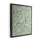 Topographic Abstract | Sage Framed Canvas Print Gallery Image 2