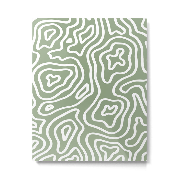 Topographic Abstract | Sage Metal Print Gallery Image 1