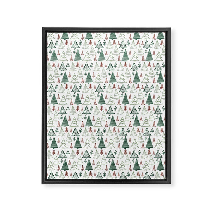 Tree Farm . Classic Christmas Framed Canvas Print Gallery Image 1