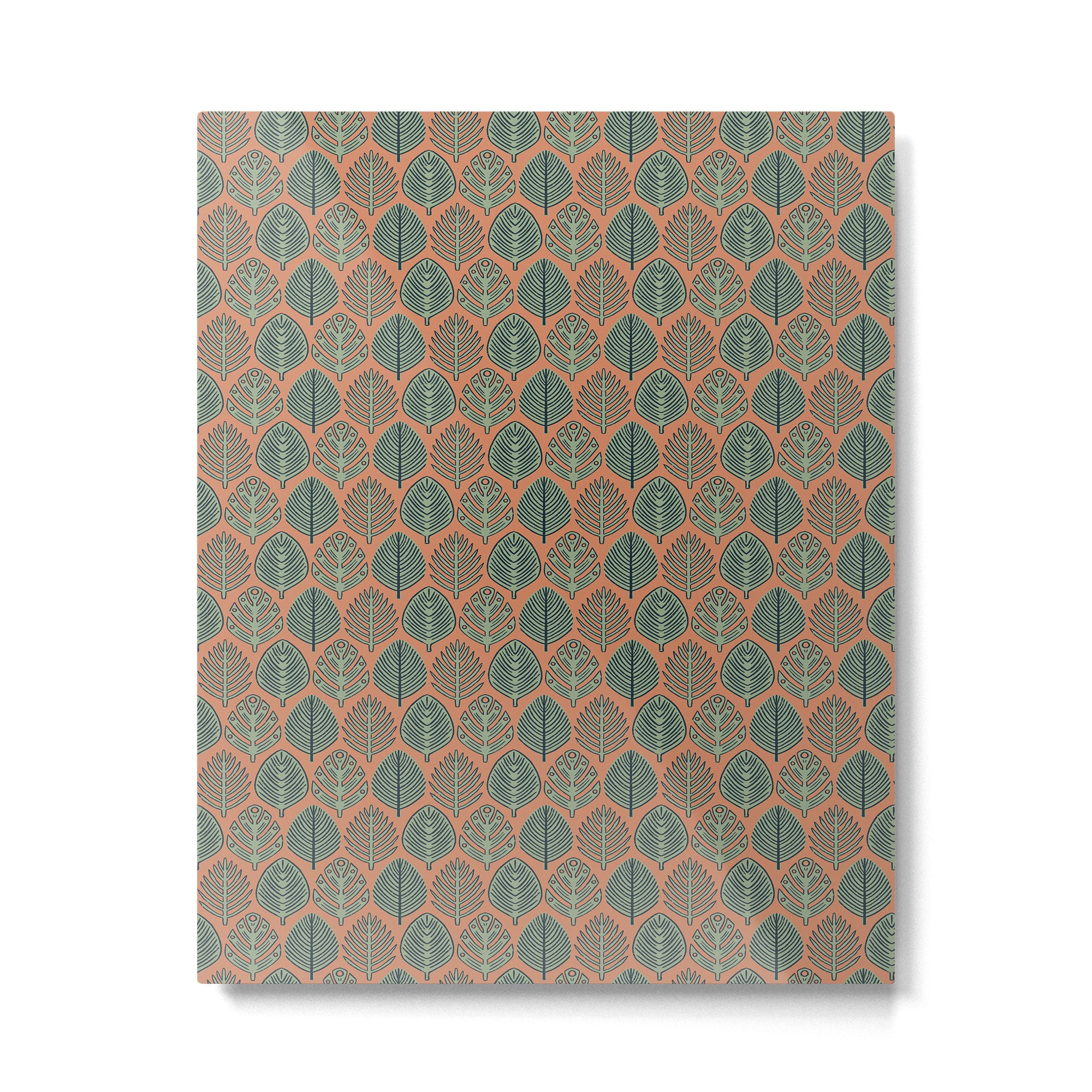 Tropical Fronds . Terracotta Metal Print Gallery Image 6