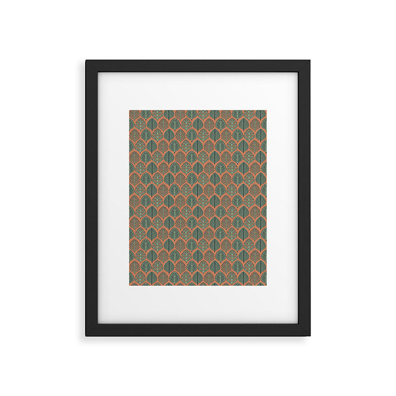 Tropical Fronds . Terracotta Framed Art Print Gallery Image 6