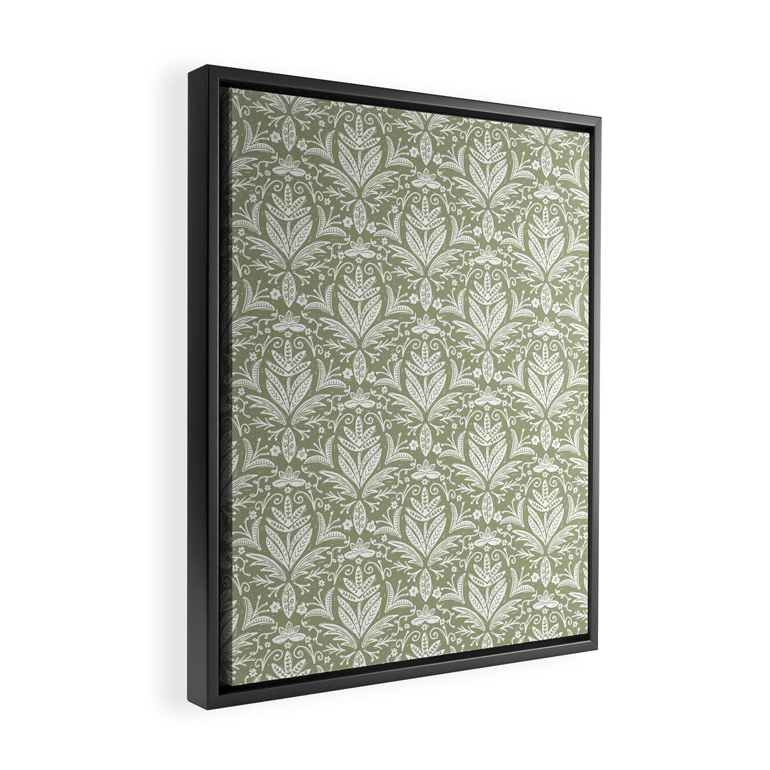 Tropical Paradise . Lush Green Framed Canvas Print Gallery Image 2