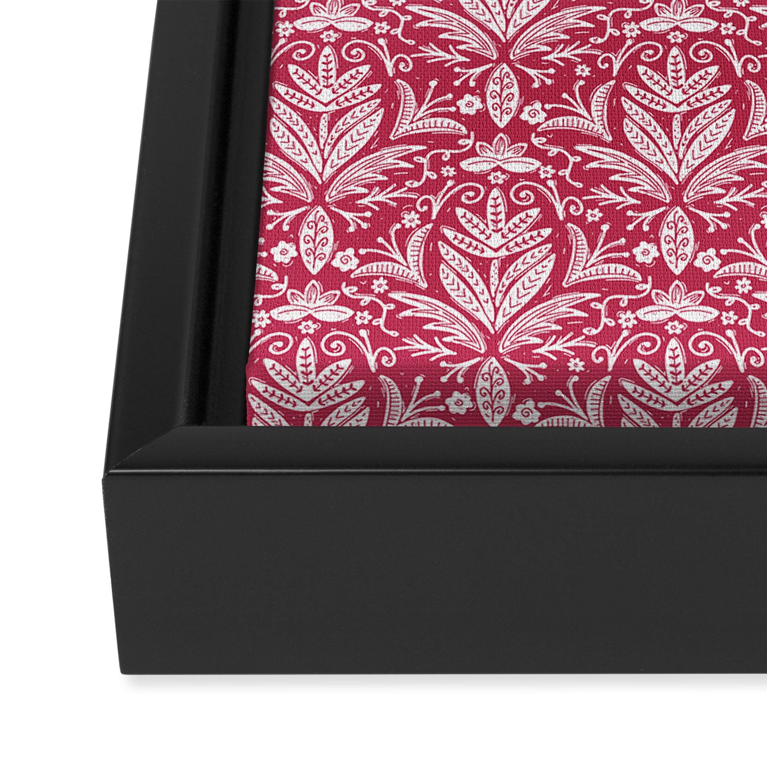 Tropical Paradise . Viva Magenta Framed Canvas Print Gallery Image 3