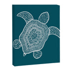 Tropical Turtle | Lagoon Blue  Canvas Print Gallery Image 8