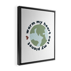 Warm my heart not my planet Framed Canvas Print Gallery Image 2