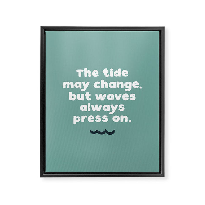 Waves Press On Framed Canvas Print Gallery Image 1