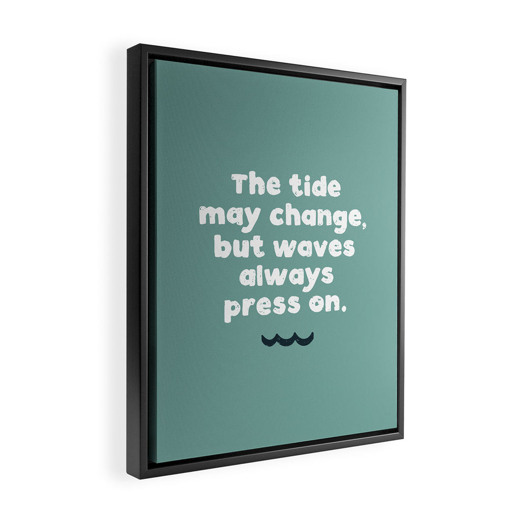 Waves Press On Framed Canvas Print Gallery Image 2