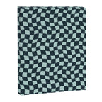 Wavy Checks . Ocean Blue Canvas Print Gallery Image 6